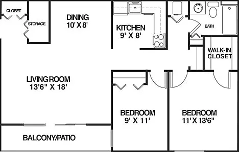 2 Bedroom 2 Bedroom