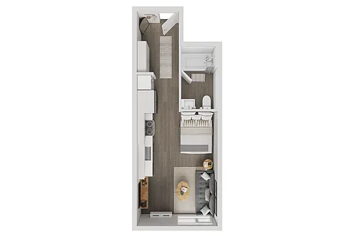 Floor plan L2/3 - Long Studio Unit