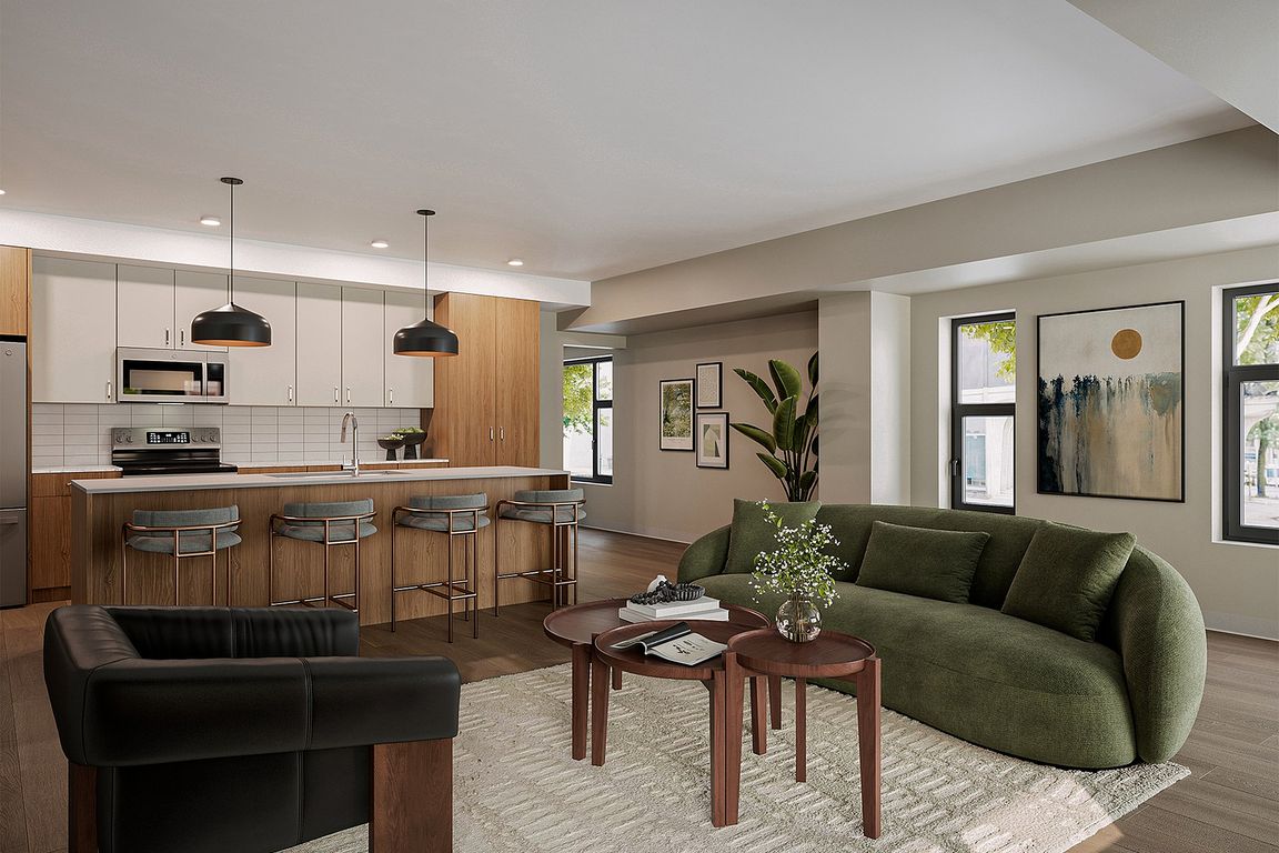 Vertex Townhome Living Room + Kitchen