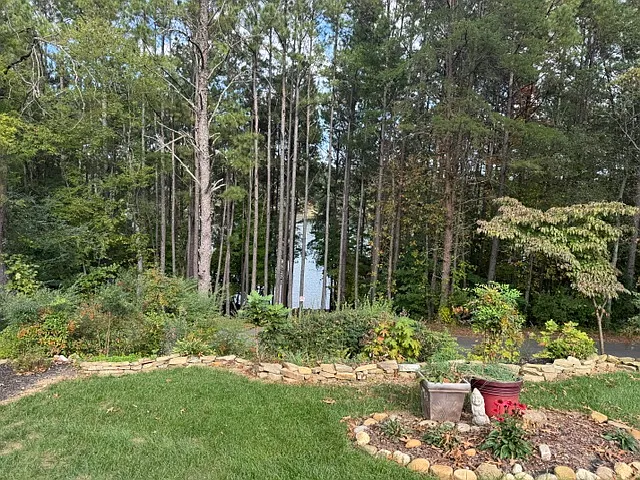 Private back yard's lake view