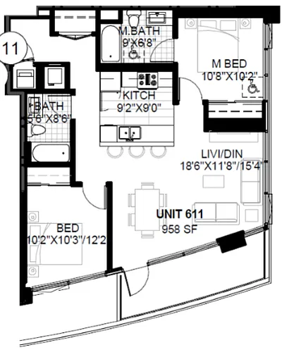 Floor plan SPIRE 2C