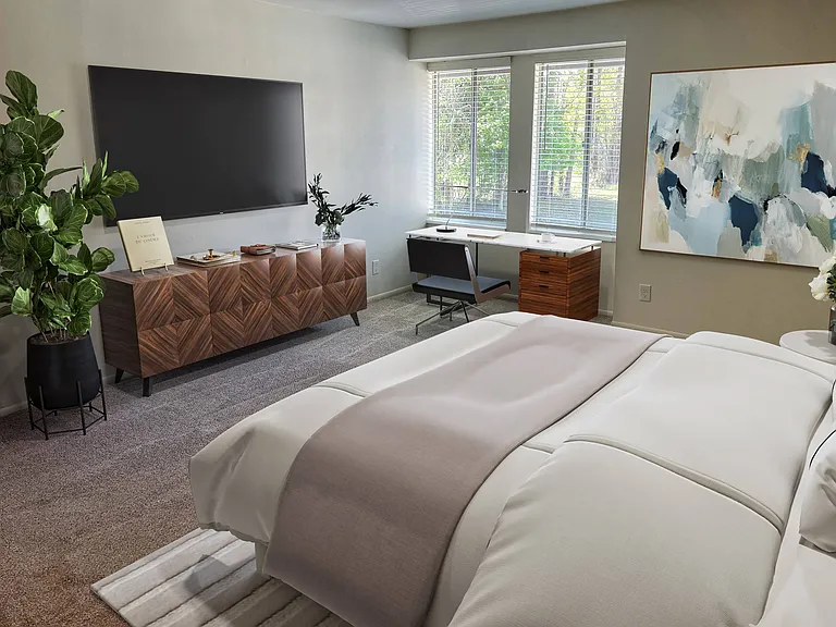 Spacious primary bedroom