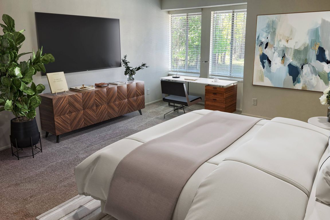 Spacious primary bedroom