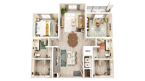 Floor plan B1B - 2X2