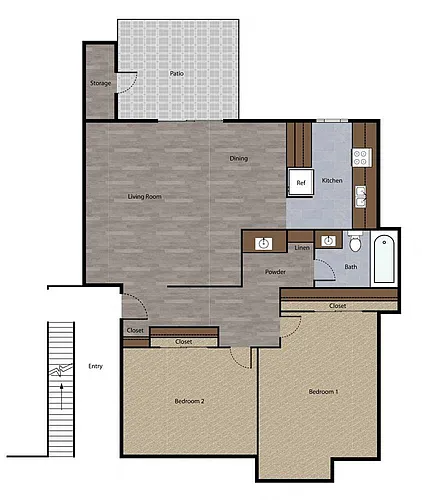 Floor plan Two Bedroom