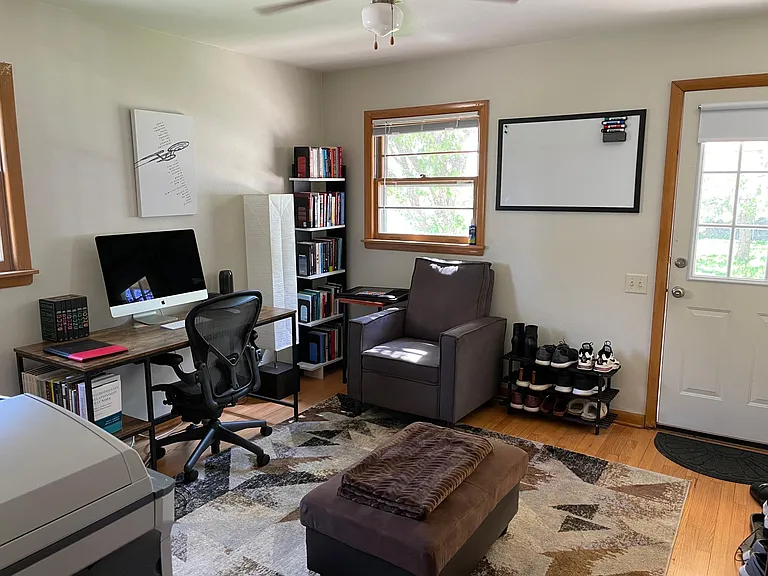 2 of 2 bedrooms. Large enough for king size bed and furniture.
