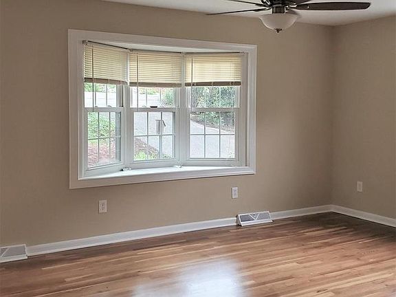 Bay window in living room