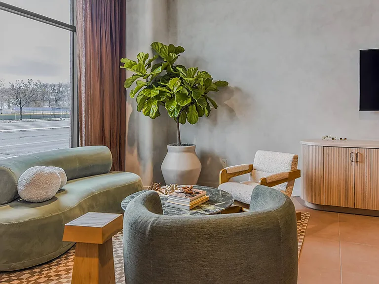 Work-from-home spaces at The Hallon II apartments in Hopkins, MN