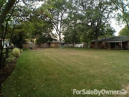 Backyard view with fence