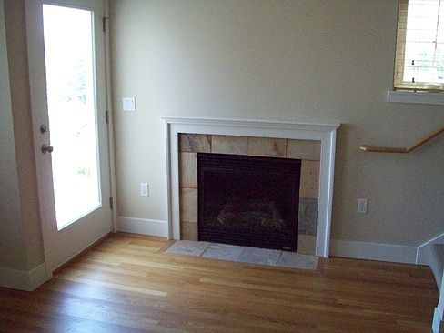 Gas fireplace in living room