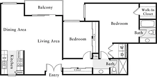 Floor plan 2 Bedrooms F