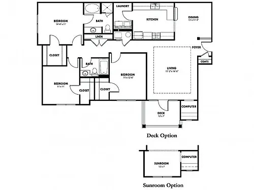 Floor plan C1 With Deck Option