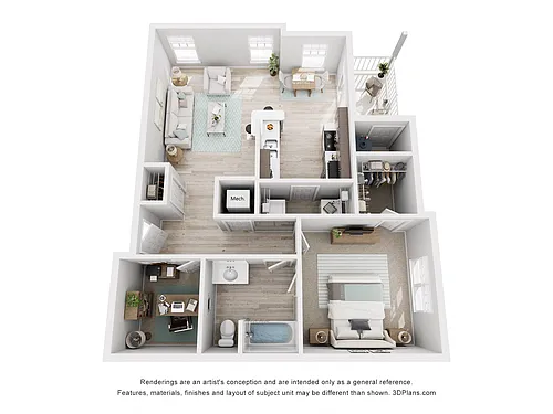 Floor plan One Bedroom