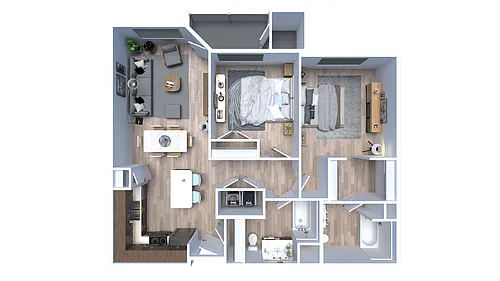 Floor plan 2x2 Double Master