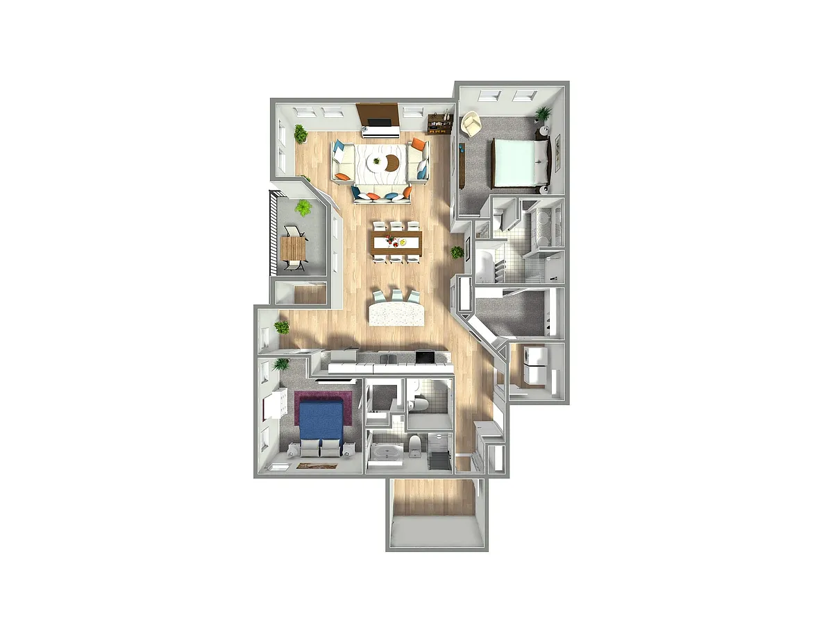 Floor plan 2X2 K