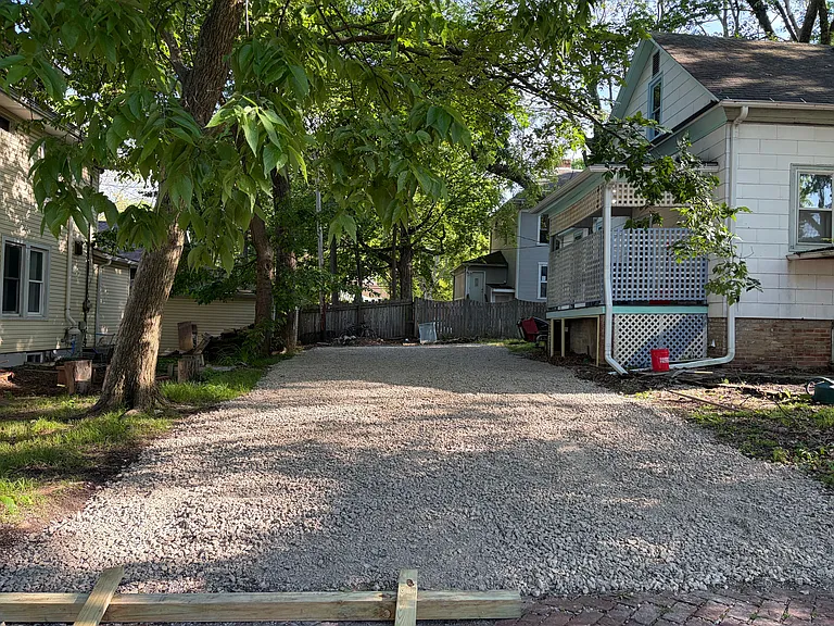 Recent gravel added at off-street parking area