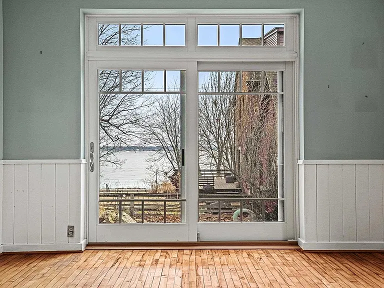 Living room lake view