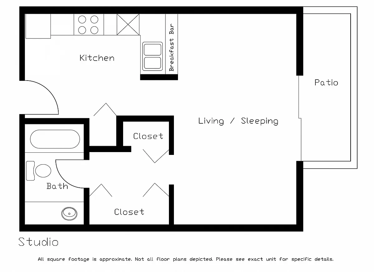 Floor plan Remodeled Studio