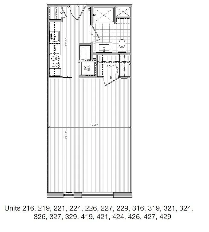 Floor plan Large Studio