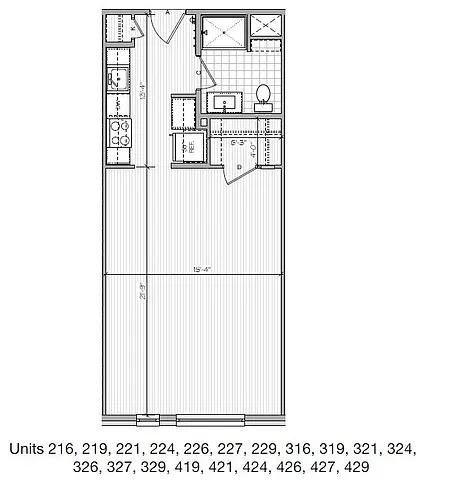 Floor plan Large Studio