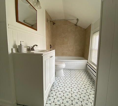 Bathroom with tube