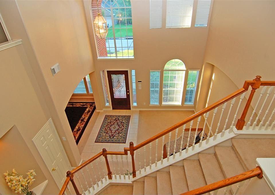 Grand 2 Story Foyer & Formal Living Room Viewed from Above