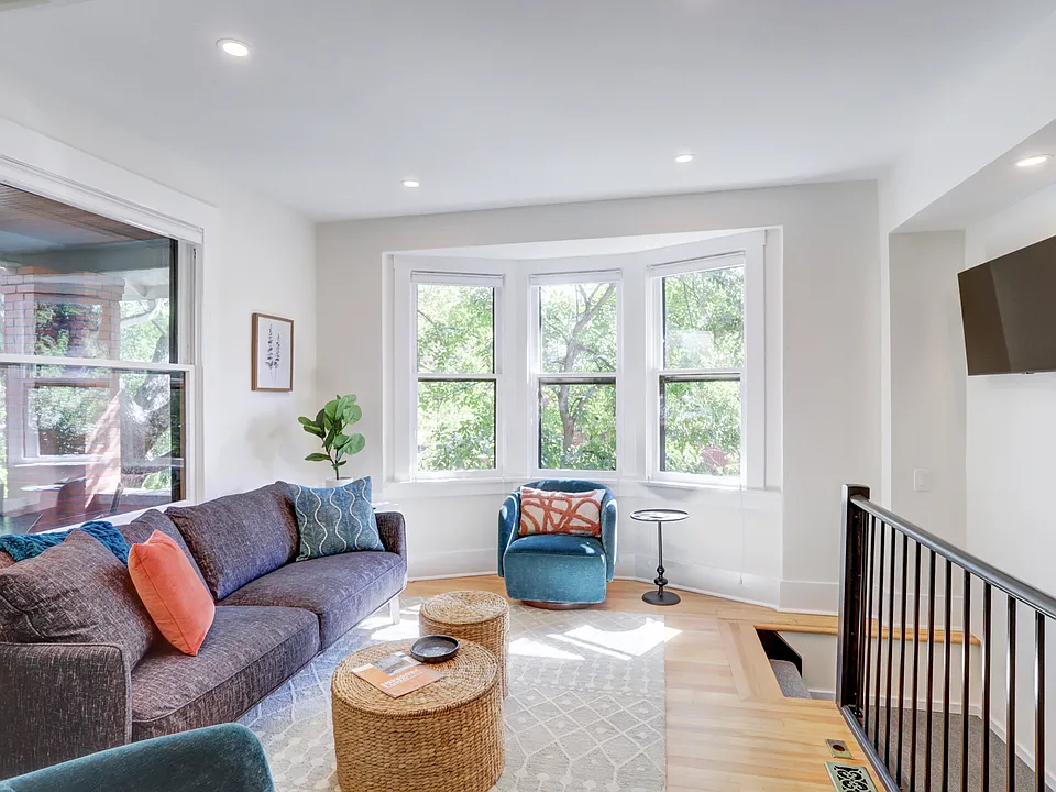 Living Room with bay window