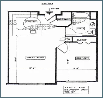 Floor plan 1 Bedroom