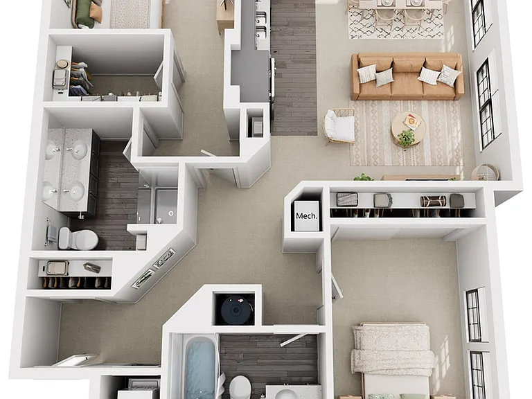 2-Bedroom 2-Bathroom | 1,114 sqft 2-Bedroom 2-Bathroom | 1,114 sqft