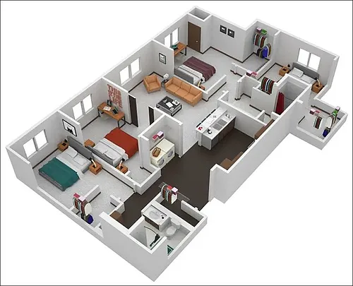 Floor plan Four Bedroom C