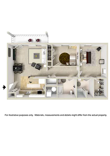 Floor plan Two Bedroom Wayland