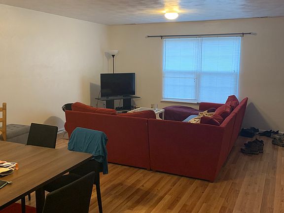 Dining Table, and view of living room from the kitchen side
