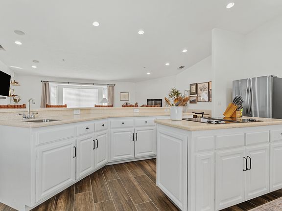 Kitchen with center island.