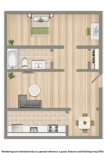 Floor plan 1 Bedroom