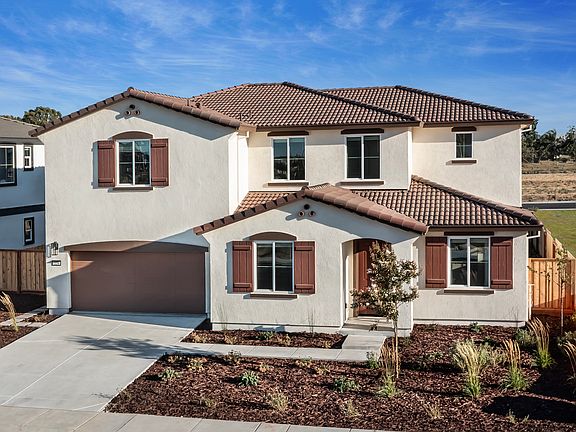 Residence 4, Elevation B, modeled at Riverine in Oakley, CA.