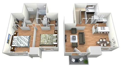 Floor plan Texas Star - 2 Bedroom 1.5 Baths