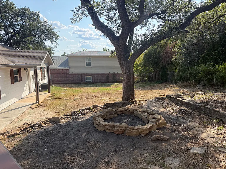 Back Yard with Fire Pit