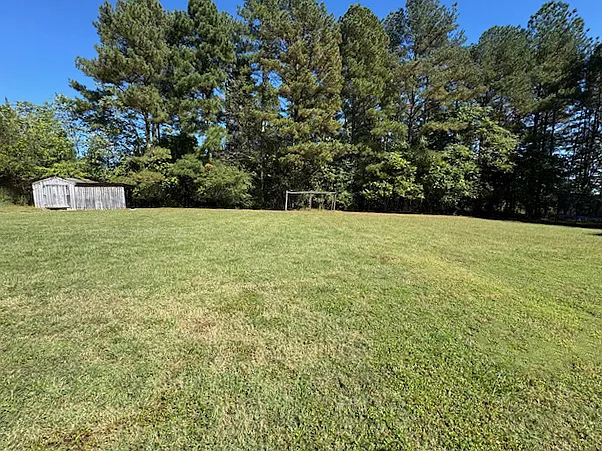 Back yard-building- a shed for mower