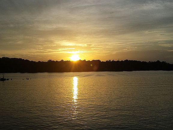 sunset view from dock