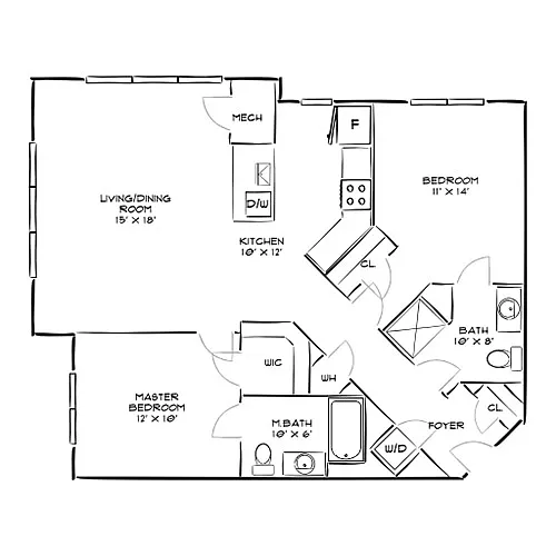 Floor plan Design 2J - W