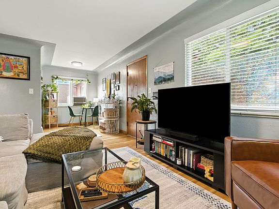 Living room and view of dining room