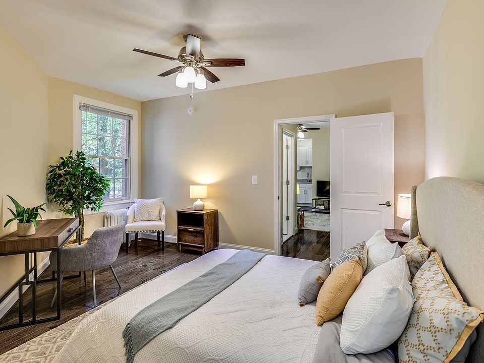 Apartment bedroom (staged)