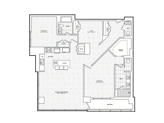 2 Bedroom, 2.5 Bath Den - Residence T08