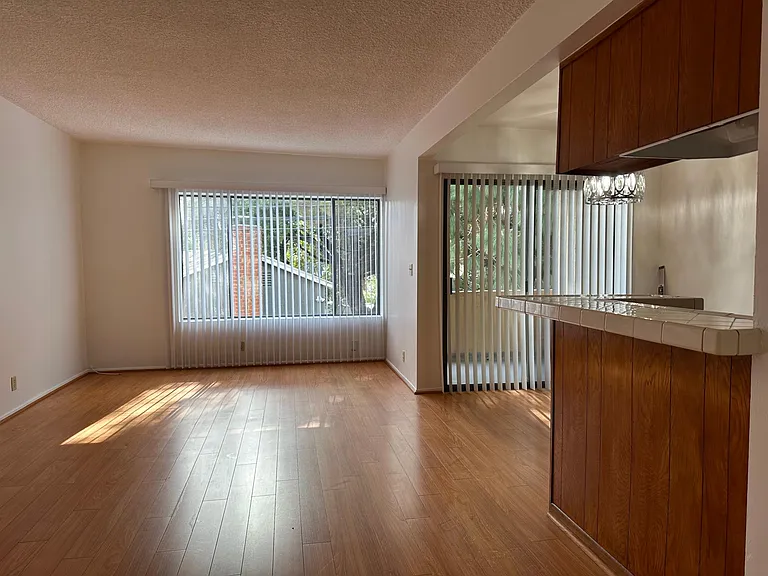 Livingroom and dining room with balcony