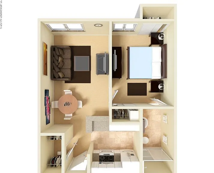 Medium 1 Bed 1 Bath
