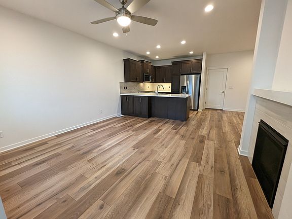 Open-concept living and kitchen area