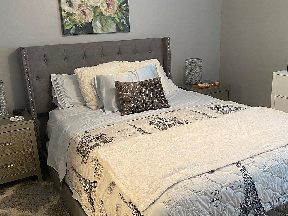 Both bedrooms are large enough for queen size beds. Each bedroom has a closet. One bedroom with two smaller closets. Second bedroom with one larger closet.