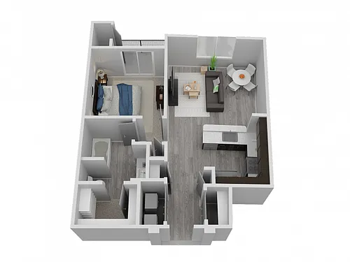 Floor plan Vinyasa - 1x1 (lv-A5)