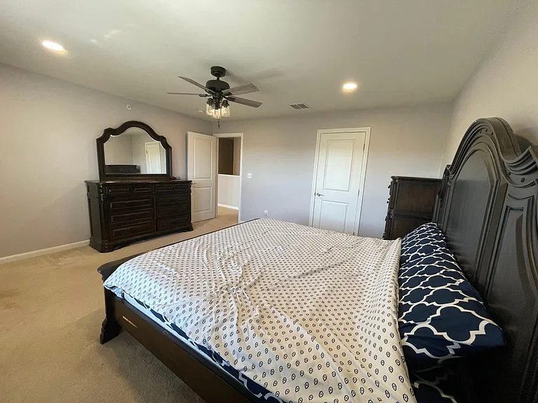 2nd Floor Carpeted Master Bedroom