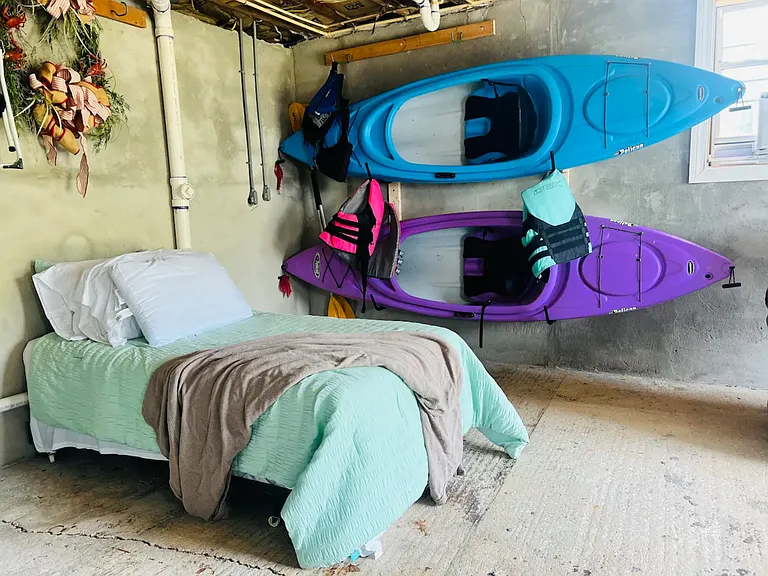 Kayaks ready for fishing